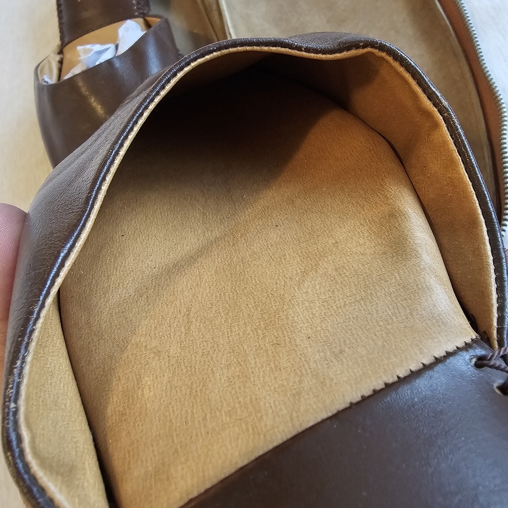 Vintage 1970s Handmade Leather Sultan Slippers – 100% Genuine Leather - Picture 8 of 16